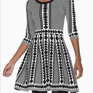 Geometric Sweater Dress